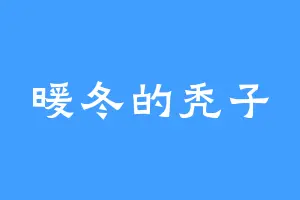 暖冬的秃子