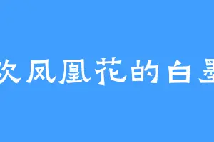 喜欢凤凰花的白墨阳