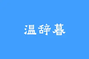 温辞暮