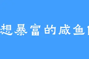 想暴富的咸鱼1