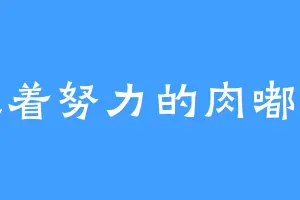 执着努力的肉嘟嘟