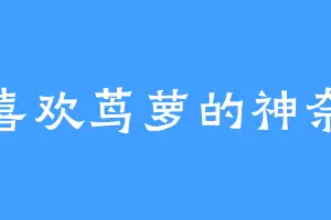 喜欢茑萝的神奈