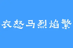 鲜衣怒马烈焰繁花