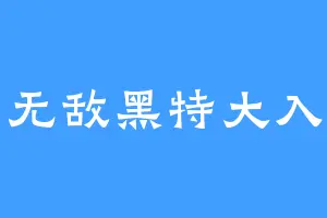 无敌黑特大入