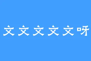 文文文文文呀