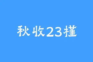 秋收23槿