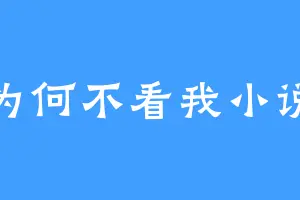 为何不看我小说