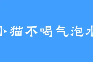 小猫不喝气泡水