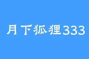 月下狐狸333