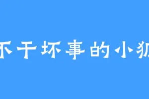 从不干坏事的小狐狸