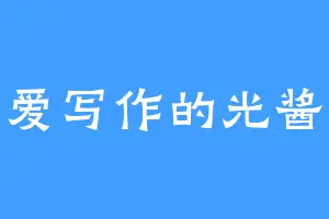 爱写作的光酱