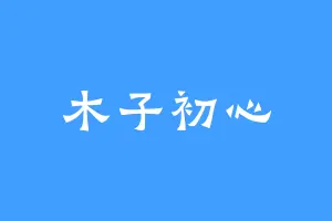 木子初心