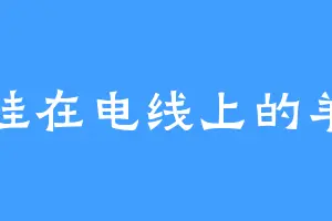 挂在电线上的羊
