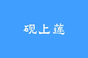 砚上莲