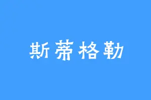 斯蒂格勒
