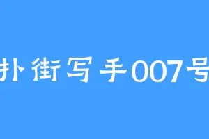 扑街写手007号
