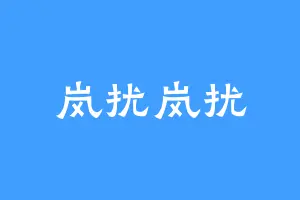 岚扰岚扰