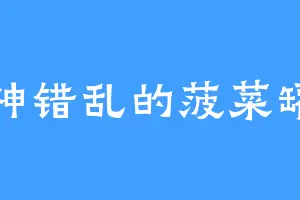 精神错乱的菠菜罐头