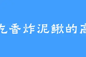 爱吃香炸泥鳅的高婷