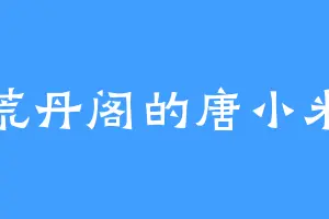 荒丹阁的唐小米