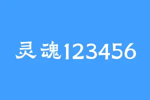 灵魂123456